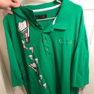 Coogi Polo - Green - Embroidered - rainbow colors